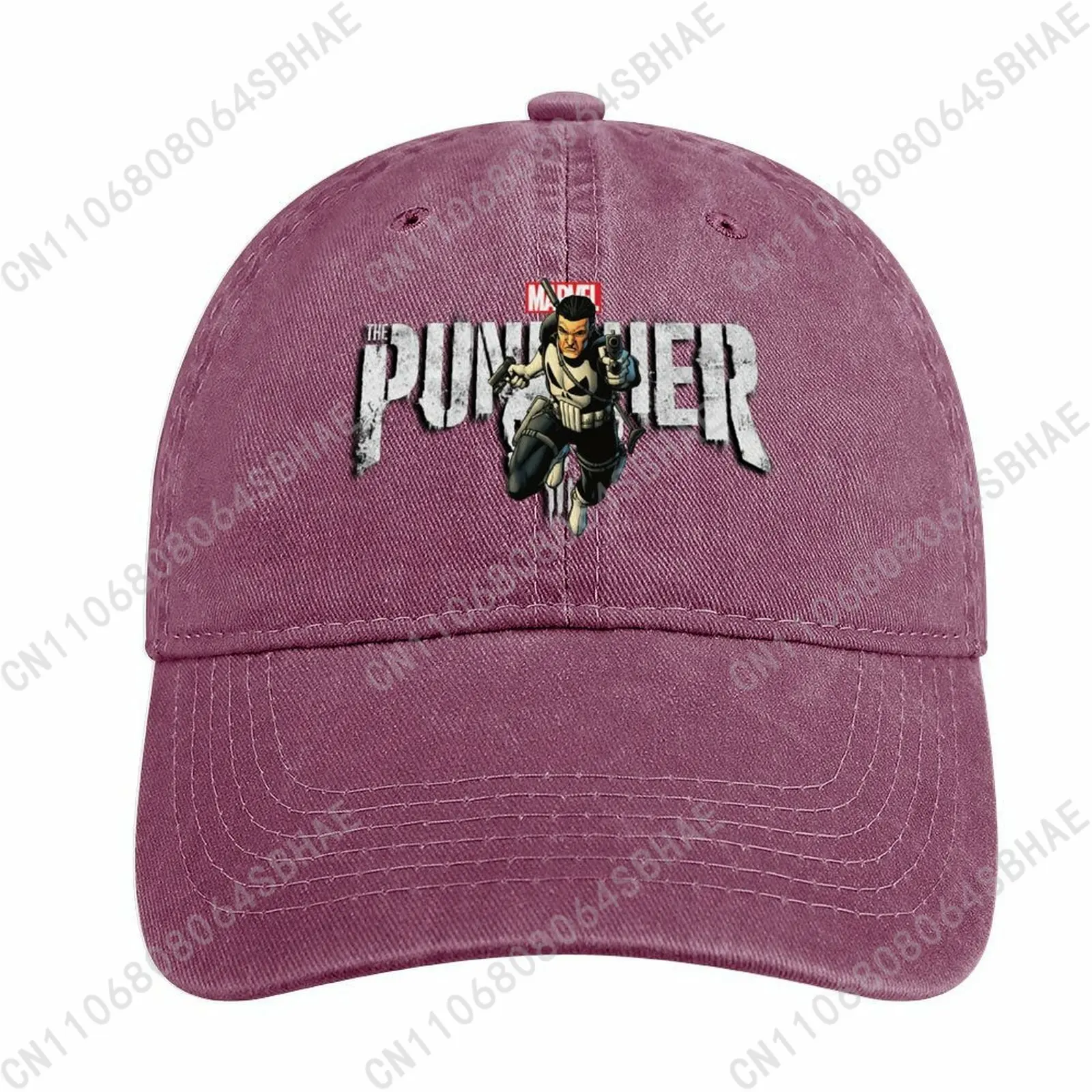 

Marvel The Punisher Washed Cotton Baseball Cap Vintage Dad Hat Men Women Retro Adjustable Denim Cap Streetwear Cosplay
