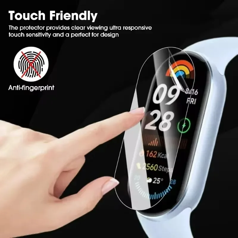 20-5PCS HD Clear Hydrogel Films for Xiaomi Mi Band 9 Soft TPU Full Cover Screen Protective for Miband 9 Smartwatch Accessories