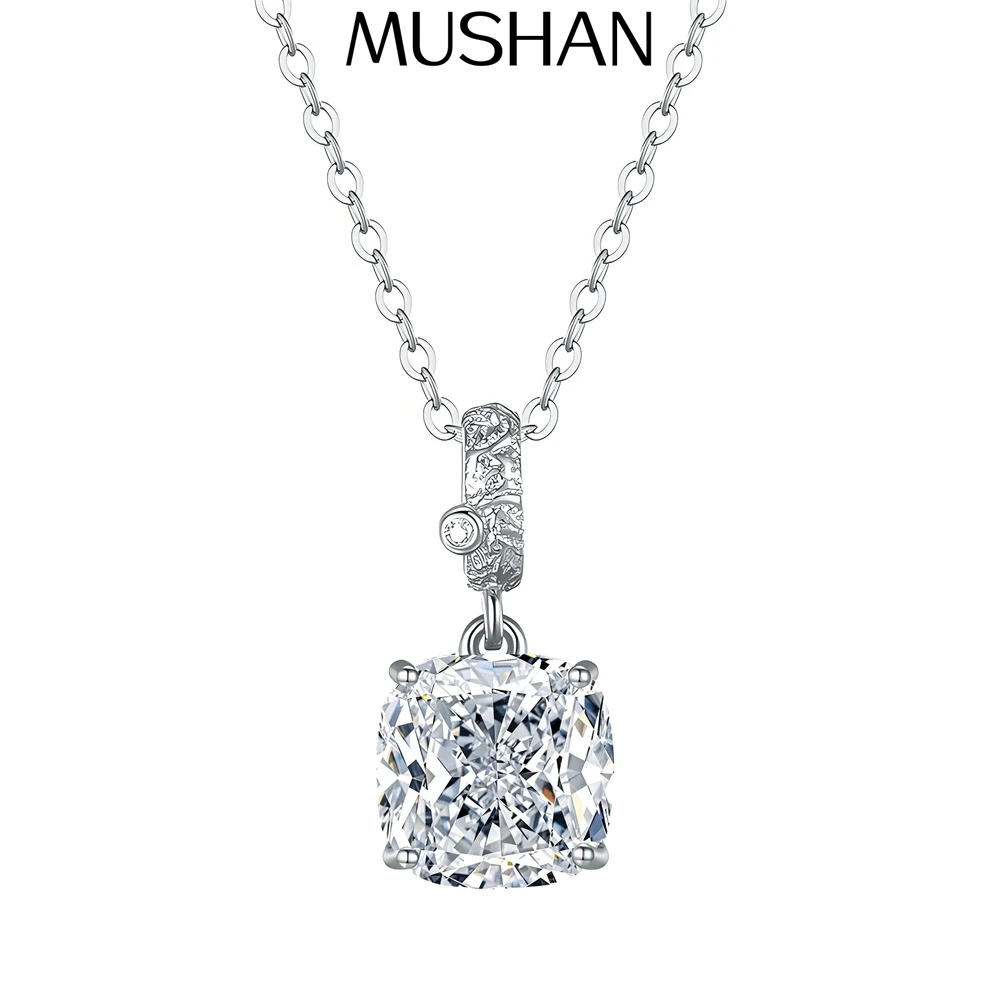 

MuShan Luxury MuShan L 925 Sterling Silver Necklace Zircon 7A Infinity Office for Bride Real Gold Plated Premium Jewelry Pendant