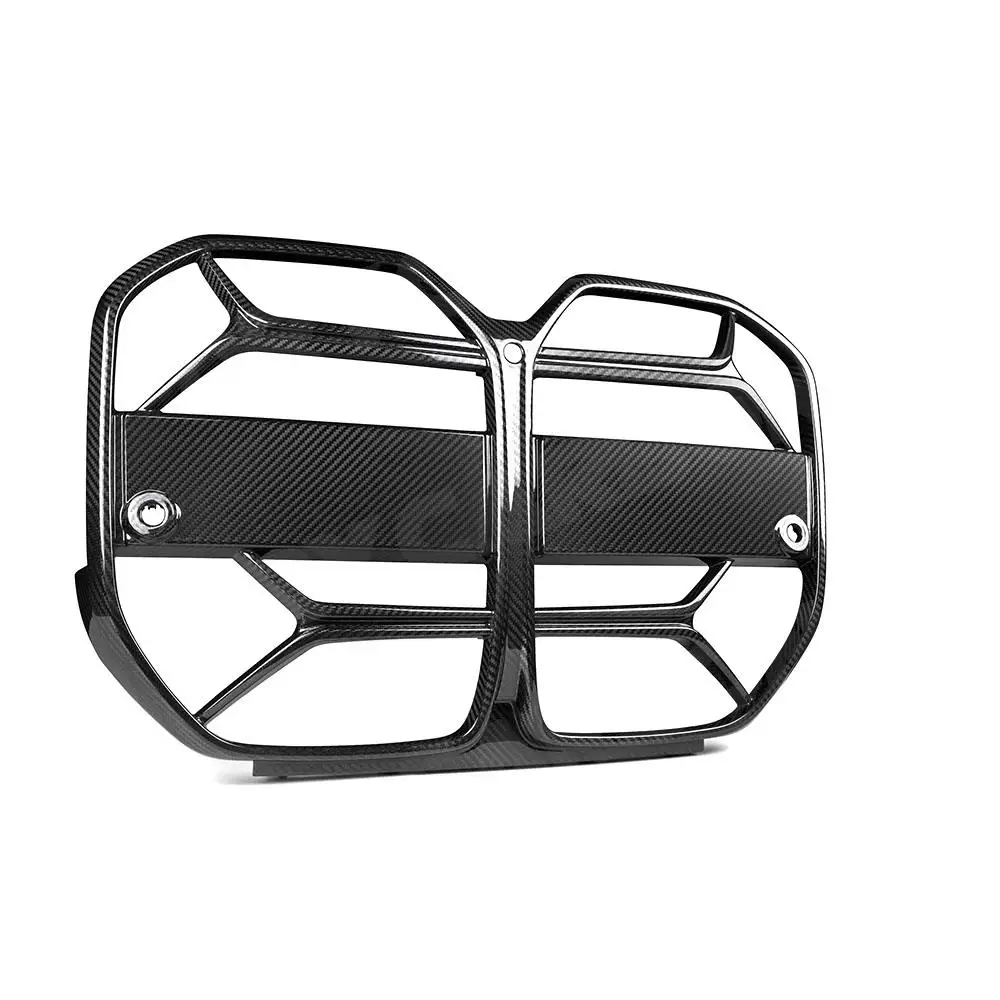 Dry Carbon Fiber Racing Grills for BMW 4 Series G26 M Sport Gran Coupe 2020+ Front Bumper Mesh Car Accessories