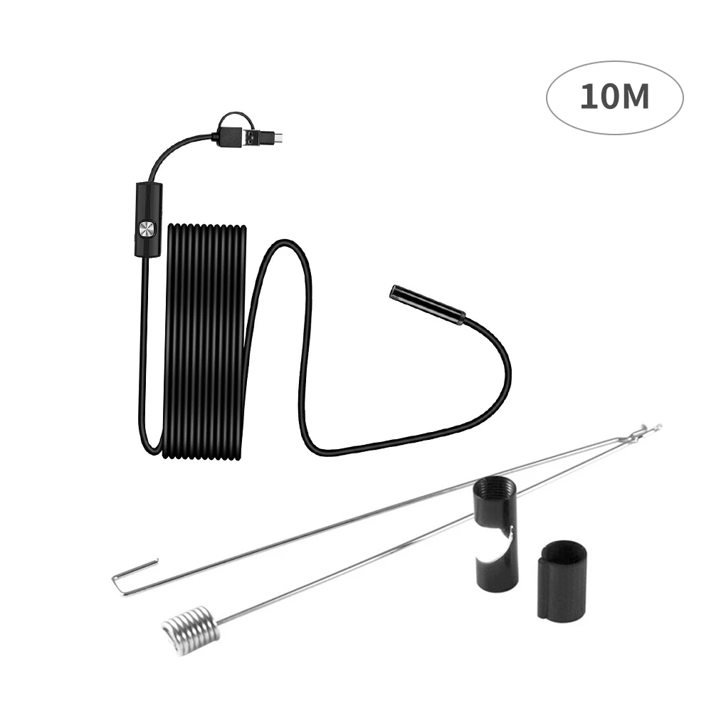Endoscope Camera 5.5mm IP67 Waterproof Inspection Camera Phone Computer 3-in-1 Endoscope Cam, 10m Cable
