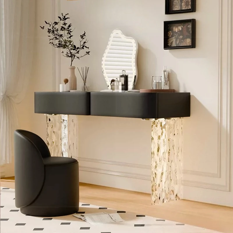 

Современный простой подвесной акриловый туалетный столик из массива дерева для дома и спальни, столик для макияжа и туалетных принадлежностей, туалетный столик для спальни.