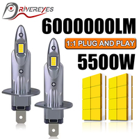 2PCS H1 LED Lamp 6000000LM 5500W Car Light H4 H7 H11 H8 H9 HB3 9005 HB4 9006 16PCS 8054 CSP 6500K 4300K 1:1 Mini Fanless 12V 24V