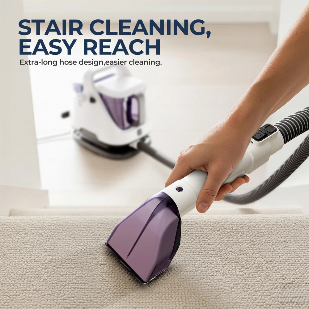 Wielofunkcyjna przenośna myjka do dywanów i tapicerki, głęboko czyszcząca myjka do użytku domowego.