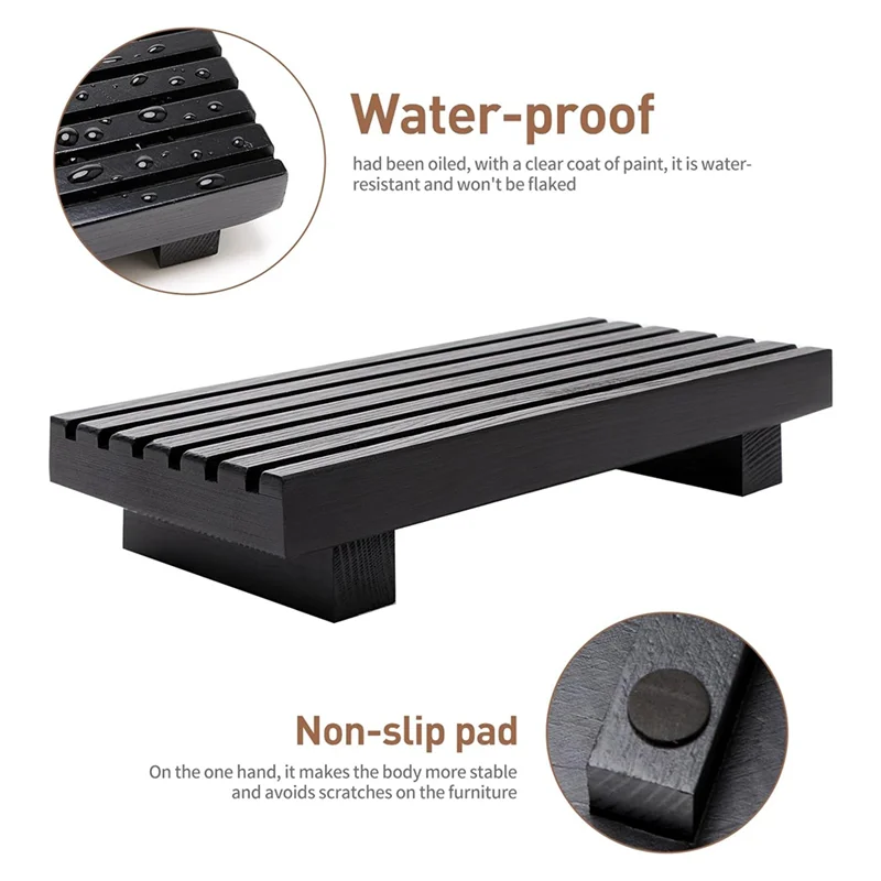 

ABLJ деревянная подставка для дисплея, небольшой органайзер для ванной комнаты, кухонная стойка, поднос для мыла, туалетный столик, декор для ванной комнаты