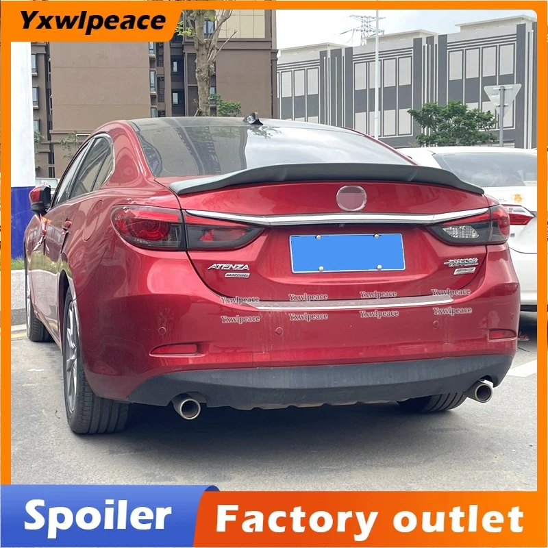 R Style Real Carbon Fiber Rear Trunk Lip Spoiler Wing Car Accessories For Mazda 6 Atenza 2014 2015 2016 2017 2018 2019