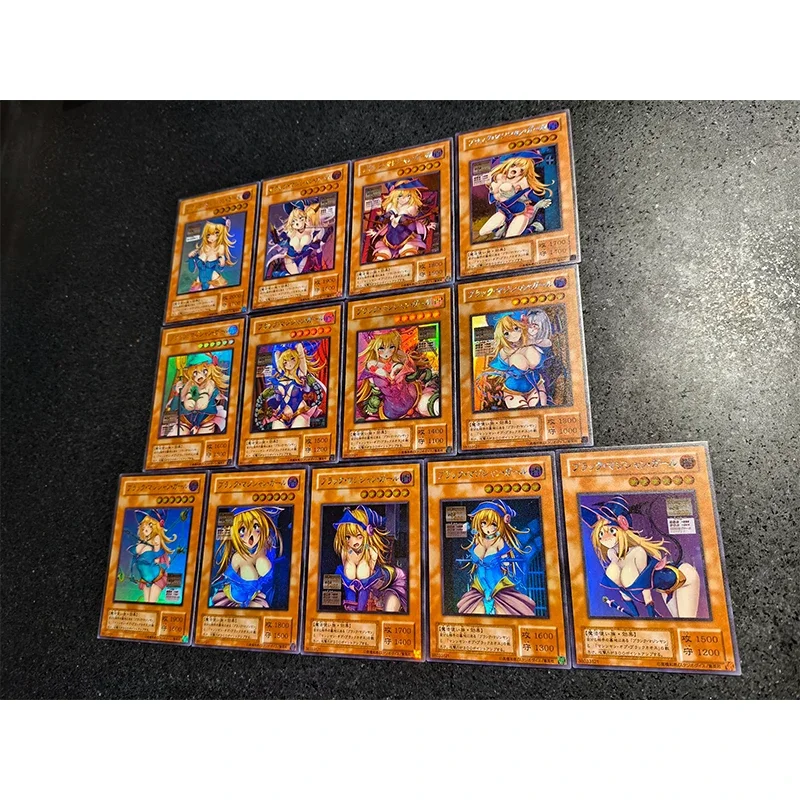 Yu-Gi-Oh! Anime Characters Black Magician Girl Black Magician DIY Homemade Collection Card Christmas Birthday Gift Game Toys