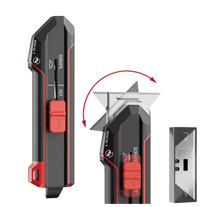 Professional Multifunctional Utility Knife Heavy-duty Box Cutter Retractable Pocket Cleaning Tools Knife Remover for Office Home