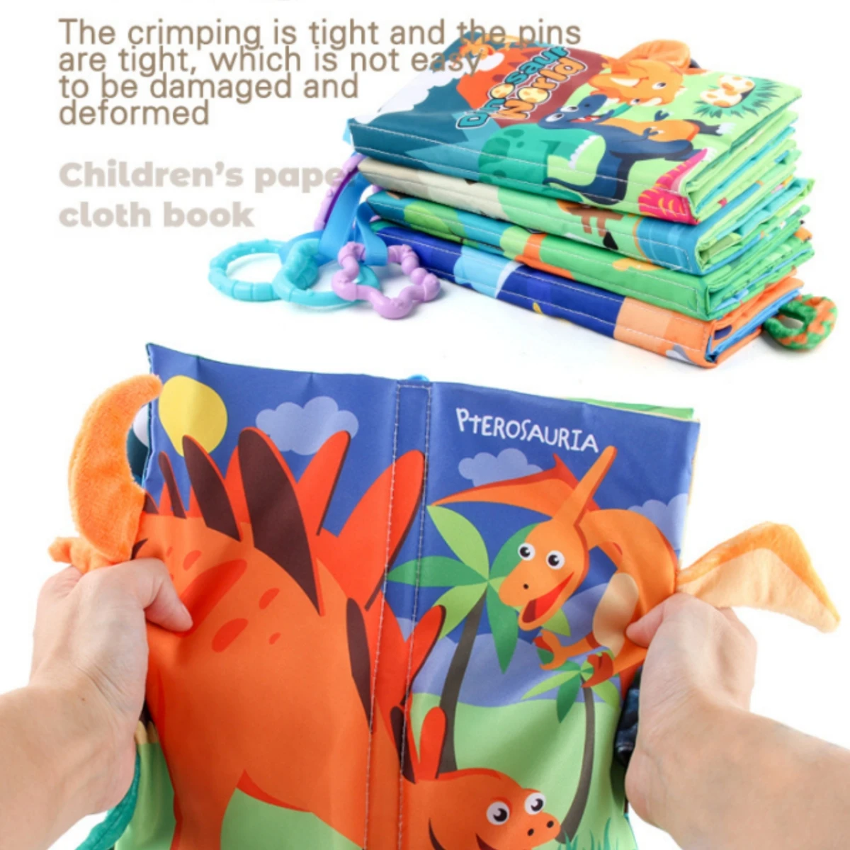 Early Education Baby 3D Cloth Book Montessori Animal 3-dimensionale Tail Toy Marine Animal Cognition Kids Puzzle Palm Soft Book