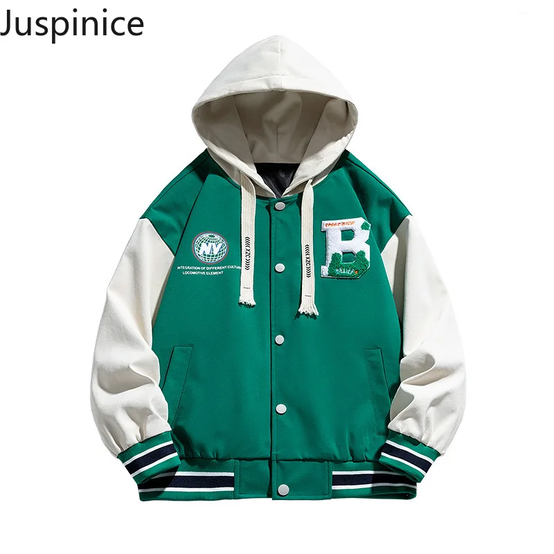 

Juspinice 2025 New Fashion Baseball Suit Men's China-Chic Korean Version Loose Couple Spring and Autumn American Retro Jacket