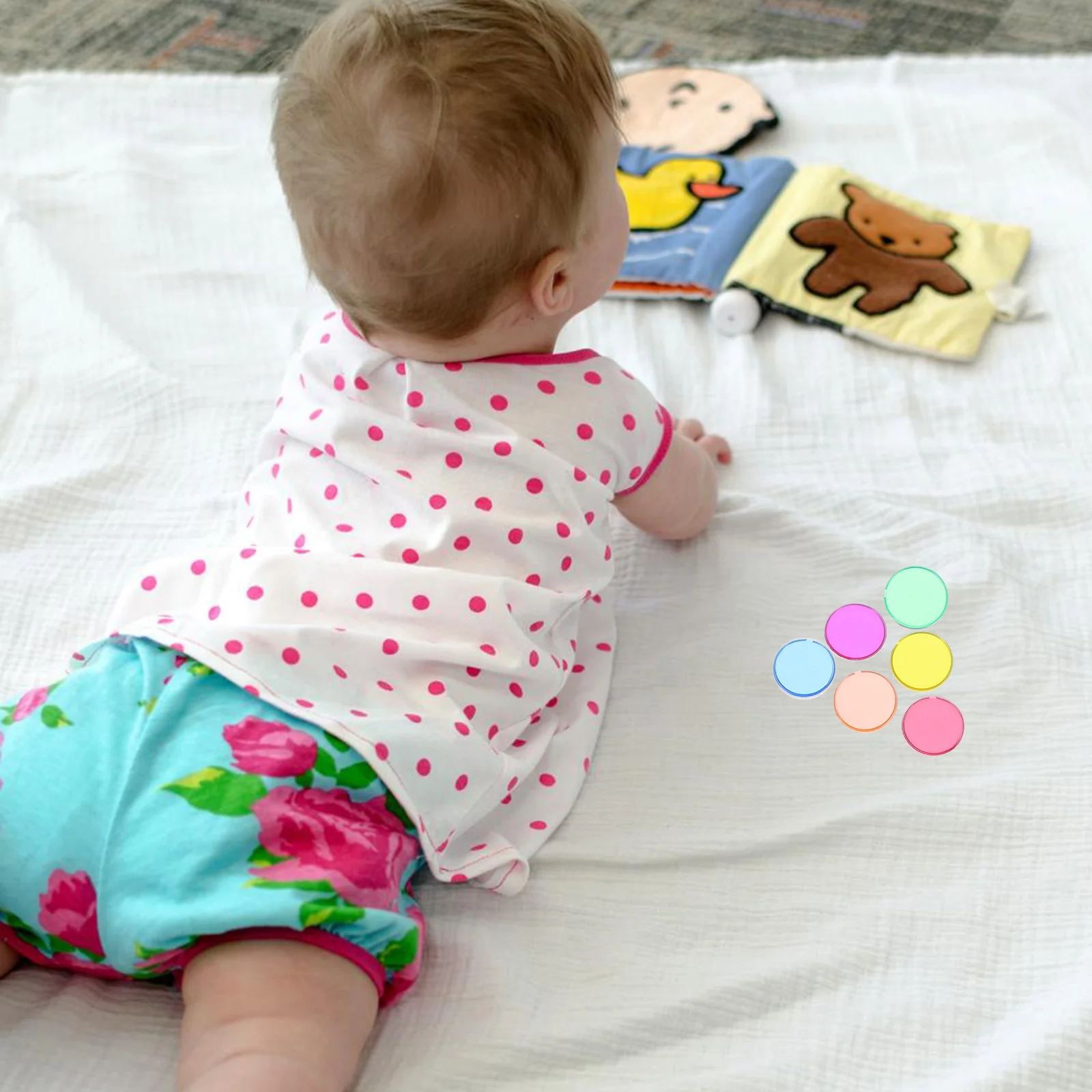 100 peças de plástico colorido redondo chips conjunto educacional científico bordas suaves crianças ferramenta de aprendizagem precoce chips redondos de plástico