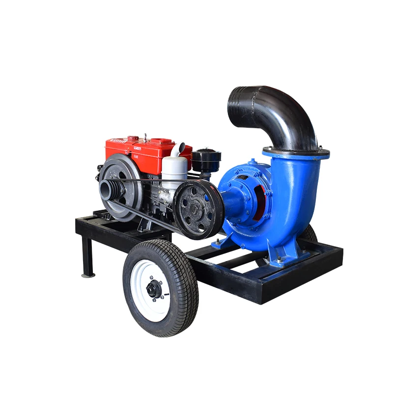 High pressure diesel engine horizontal irrigation mixed flow