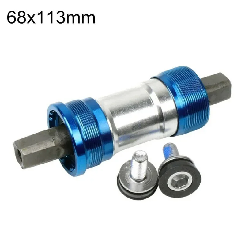 High quality Performance Bike Bottom Bracket Square Taper Sealed Bearings Cartridge 68x120mm Blue+Sliver+Black