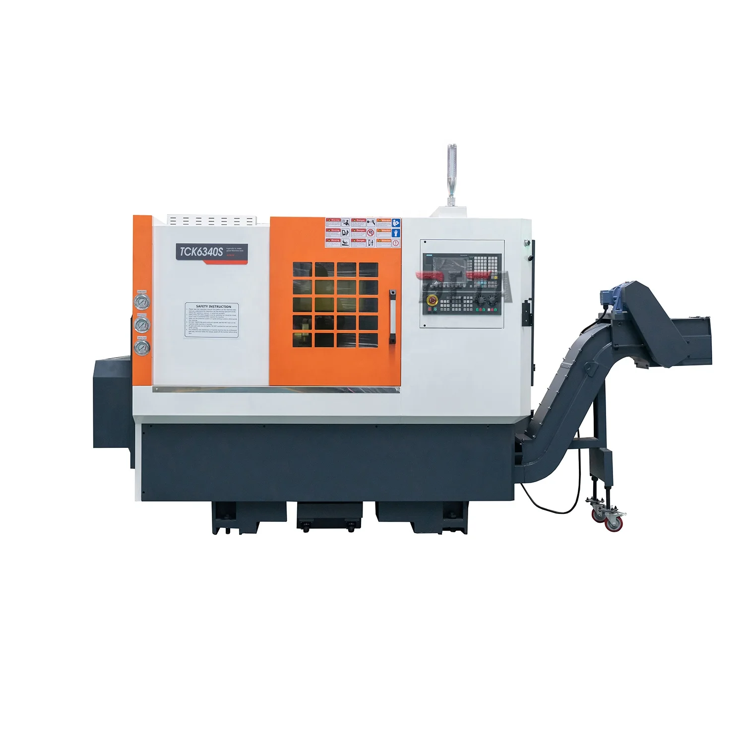 400Mm High Speed Gang Type Tools CNC Lathe Price With Bar Feeder