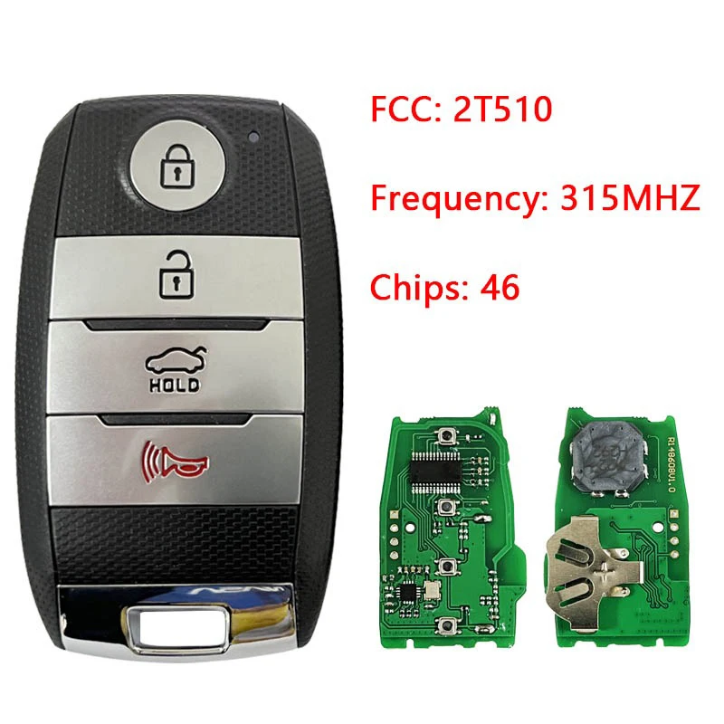 

CN051178 Aftermarket 4 Buttons Smart Remote Control Fob 315MHZ 46 Chip FCC 95440-2T510 For KIA Optima 2014-2015