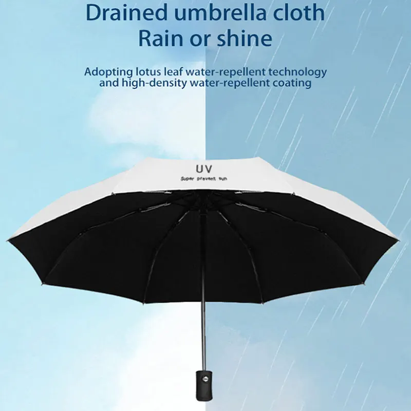 Folding Umbrella Automatic Open Close Anti UV Rain Sun Windproof Umbrella Portable Windproof Light Multi-color Outdoor Travel