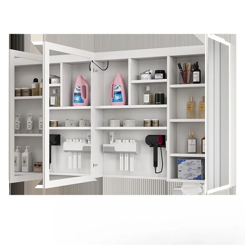 Stainless steel smart mirror cabinet surrounding luminous