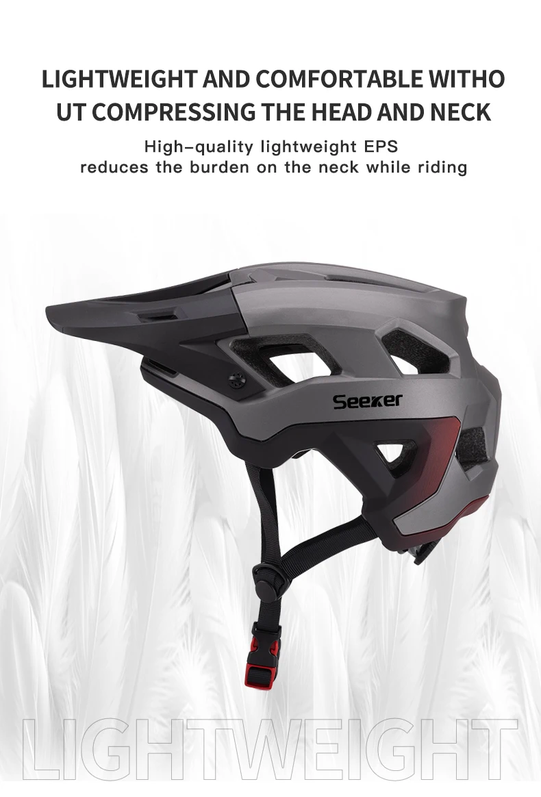SEEKER Outdoor Downhill Mountainbike-Helm, einteiliger Mountainbike-Helm, ultraleicht, geeignet für Rennen und Touren. – Detail 8