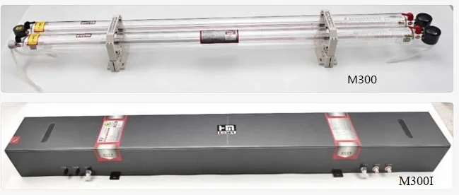 HM-M300I High Quality 300W Double Tube CO2   Tube 1780mm*80mm for   Cutting Engraving Machine Top Choice Equipment Part