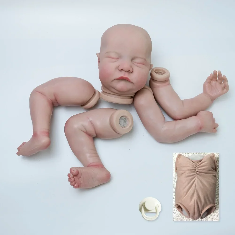 19inch Reborn Doll Kit Popular Sleeping Doll Kits Already Painted Levi Doll Parts with Extra Body Many Details Visible Veins