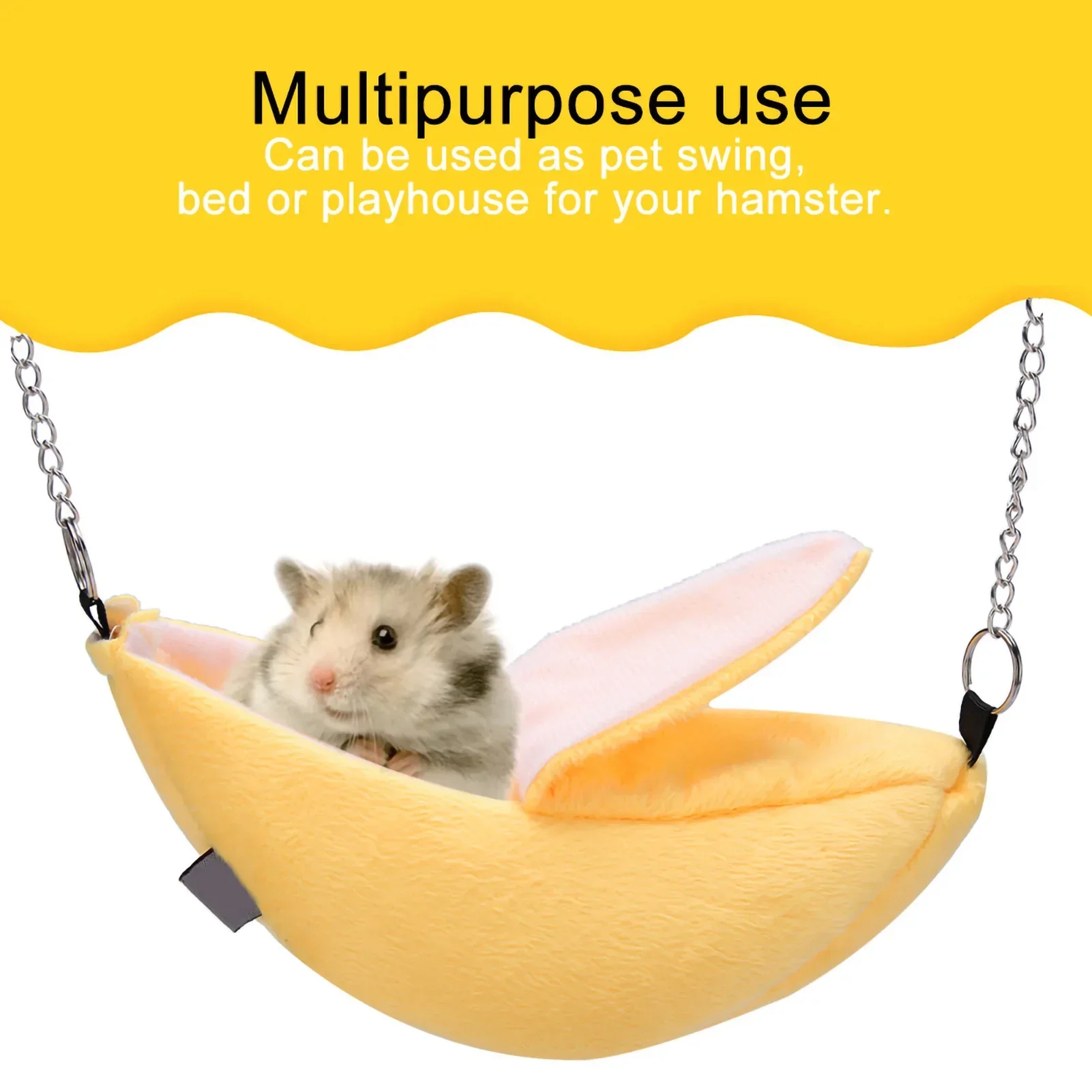 Hamster Cotton Nest Banana Shape House Hammock Bunk Bed House Toys Cage For Sugar Glider Hamster Small Animal Bird Pet Supplies