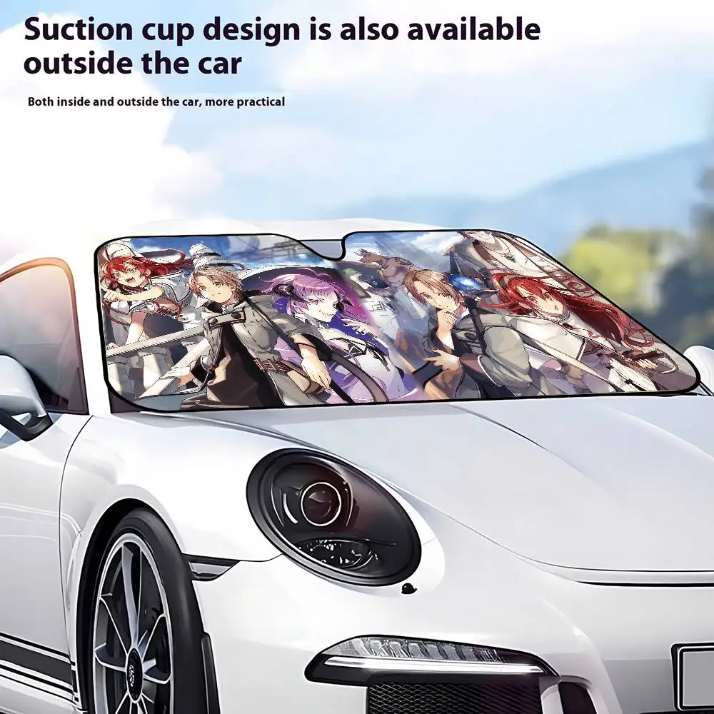 Mushoku tensei pára-sol do carro cortinas pára-brisas janela dianteira viseira 70x130cm viseira de sol solar proteger xadrez presente novidade carro