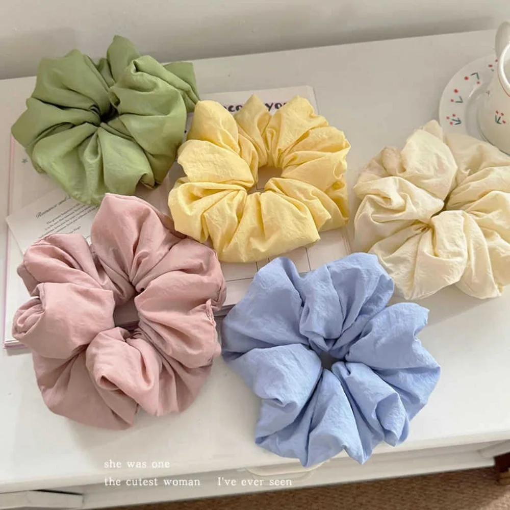 1/5 Stück pastellfarbenes, flauschiges Haargummi, weiches Rüschen-Design, perfektes tägliches, lässiges Haarstyling, Haar-Accessoire, lässiges Styling, bequem – Detail 2
