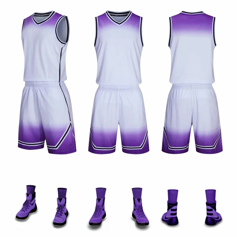 

Basketball Jersey Sets Adult Kids Sport Clothes Kits Breathable Girl Boys Basketball Tracksuit Uniforms Training Suits