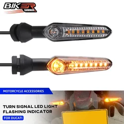 LED Turn Signal Flowing Light For Ducati Scrambler Streetfighter Panigale Monster Multistrada Hypermotard Flashing Indicator