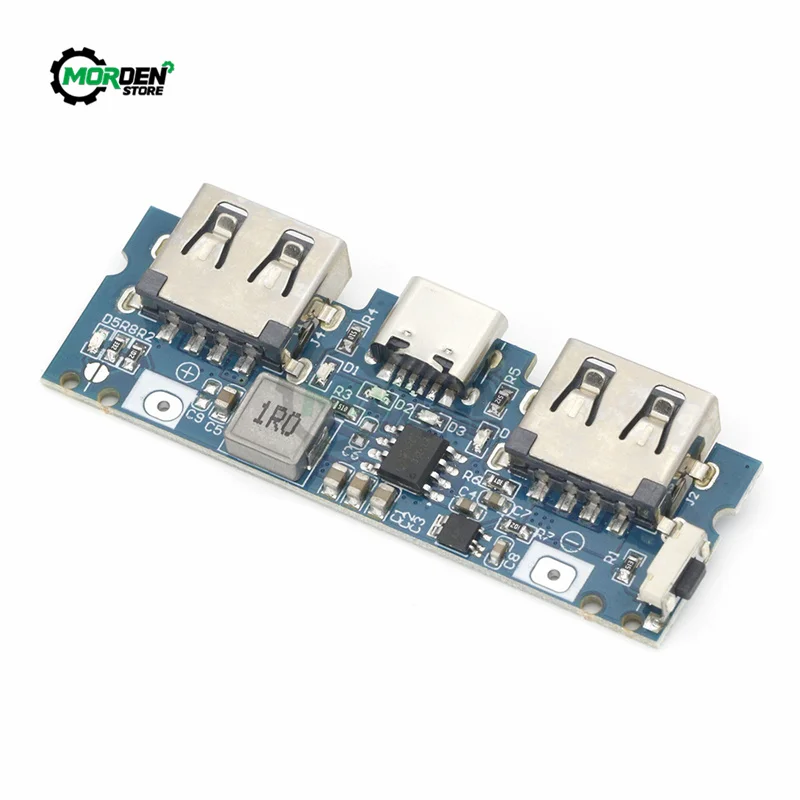 Cargador de batería Micro/Tipo C USB 5V 2.4A Dual USB 18650 Boost, accesorios de Banco de energía móvil para teléfono, Kit de fuente de alimentación DIY