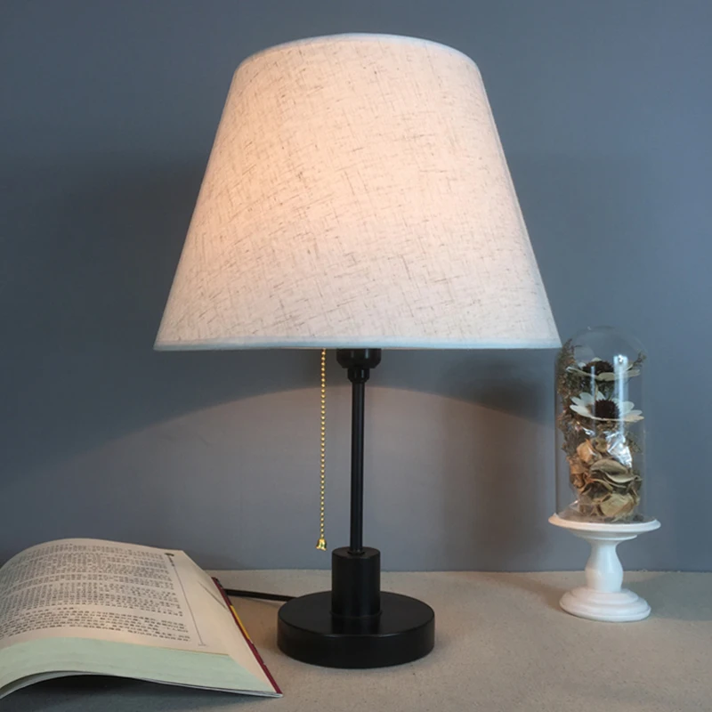 E27 Linen Cloth Lamp Cover Retro Style Lamp Protective Cover Table Lamps Floor Light Bedroom Bedside Home Decor Wall Lamp Cover