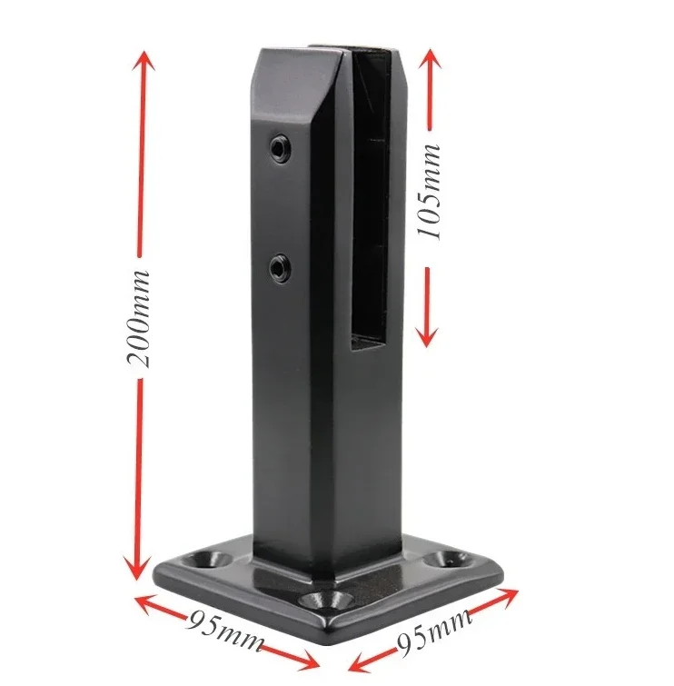 2pcs  Stainless Steel Floor Standing Stairs Balcony Pool 10-13mm Glass Clip Post Swimming Pool Balustrade Railing Glass Clamp