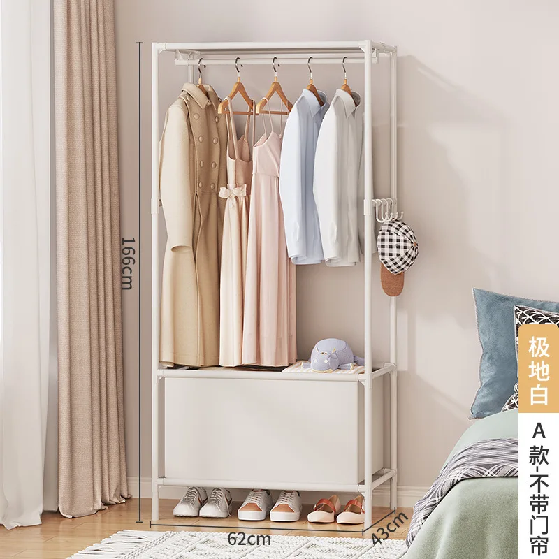 

Simple wardrobe, floor to ceiling, rental, storage, household, foldable, thick steel pipe assembly, reinforcement, minimalist wa