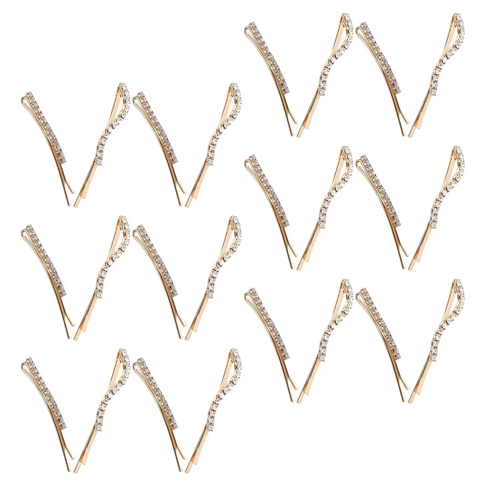 

24pcs Crystal Clips Rhinestone Bobby Pins For Women Wedding Sparkly Hair Accessories Styling Thick Hair Barrettes Jewelry