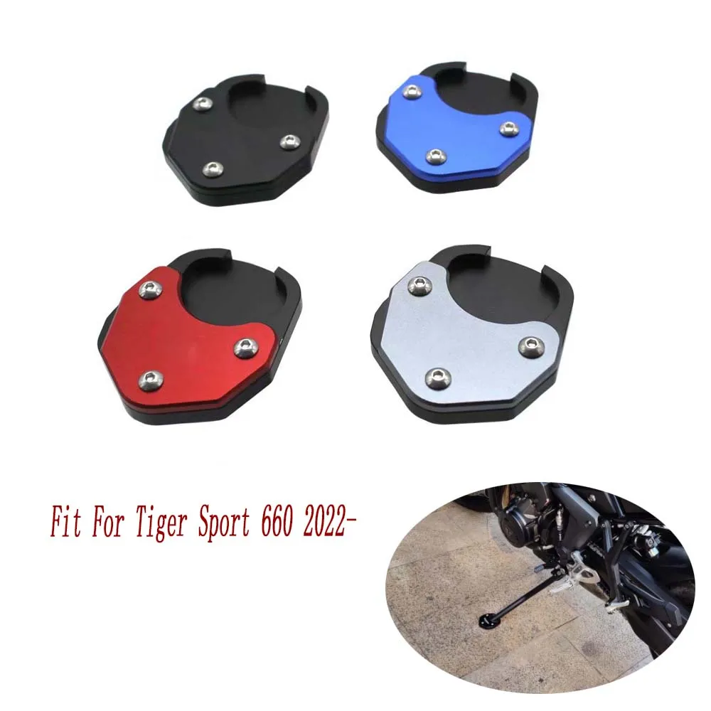 

Tiger660 Motorcycle Accessories Kickstand Extension Foot Side Stand Enlarge Plate Pad Fit For tiger660 Tiger Sport 660 2022