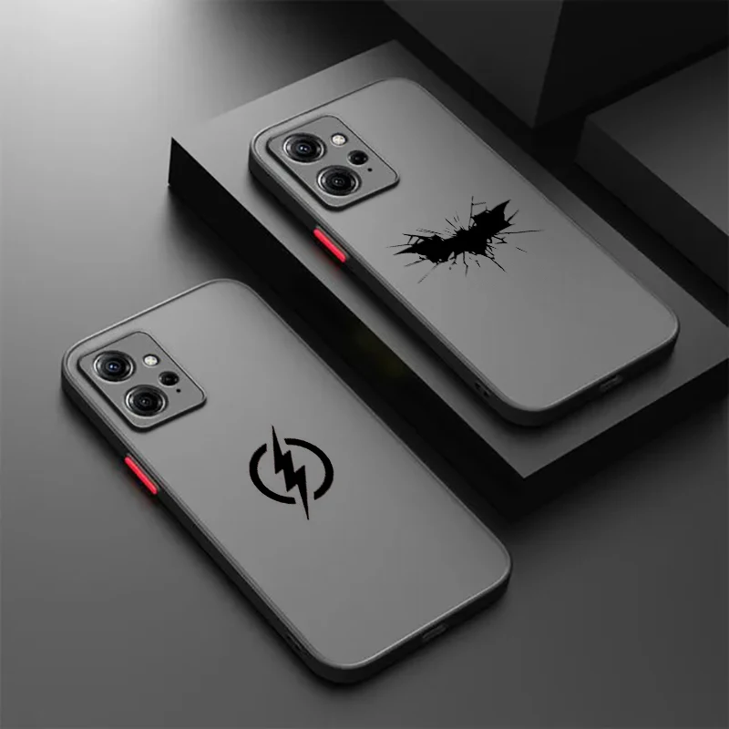 Luxury B-Batmans S-Supermans Frosted Translucent For Redmi 8 3 9A 9C 9AT 9 9T 13R 10A 10C 10 11A 12C 12 13C 5G Soft Phone Case