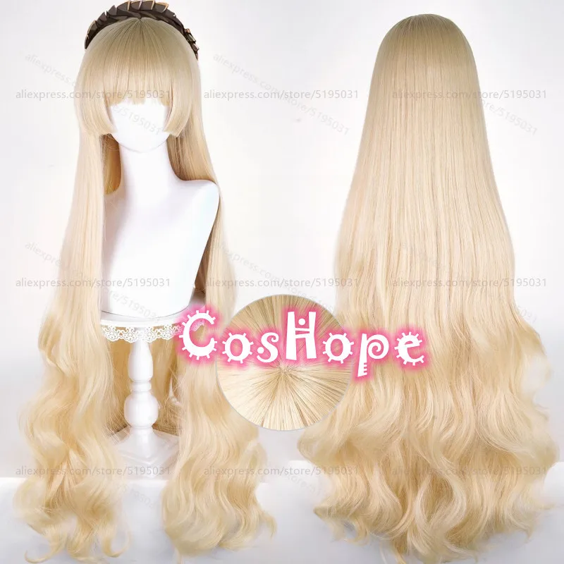 

Victorique De Blois Cosplay Wig 120cm Long Golden Wig Anime Heat Resistant Synthetic Wigs for Halloween Carnival Party Costume
