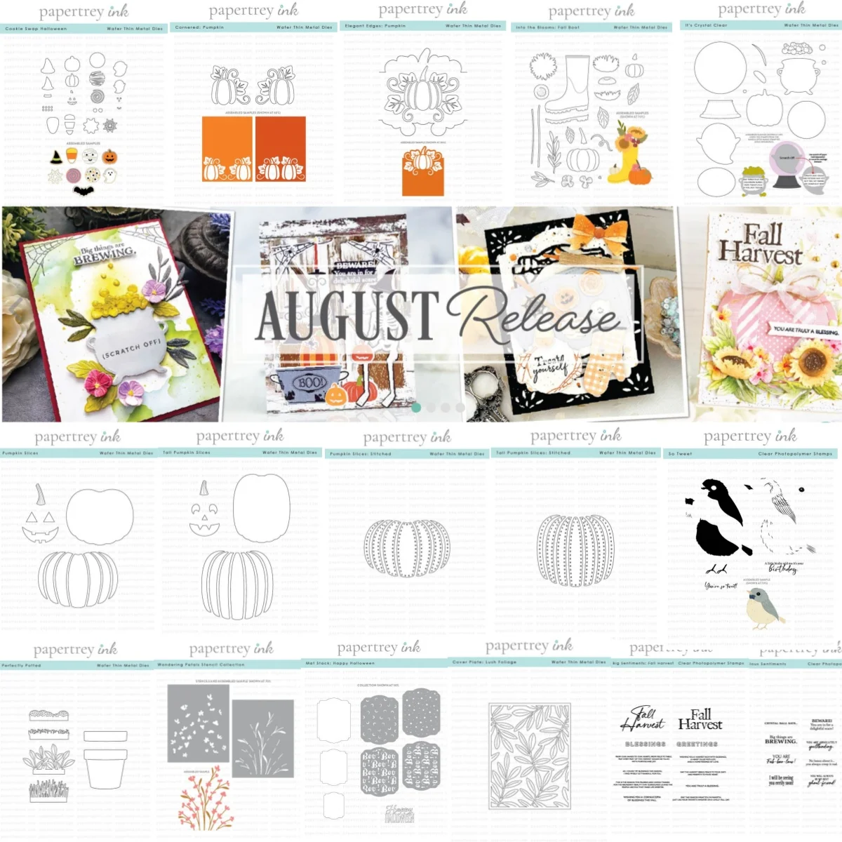 

2025 Halloween Pumpkin Bird Cookie Metal Cutting Dies Clear Stamps Stencil Hot Foil for DIY Scrapbook Paper Card Craft Template