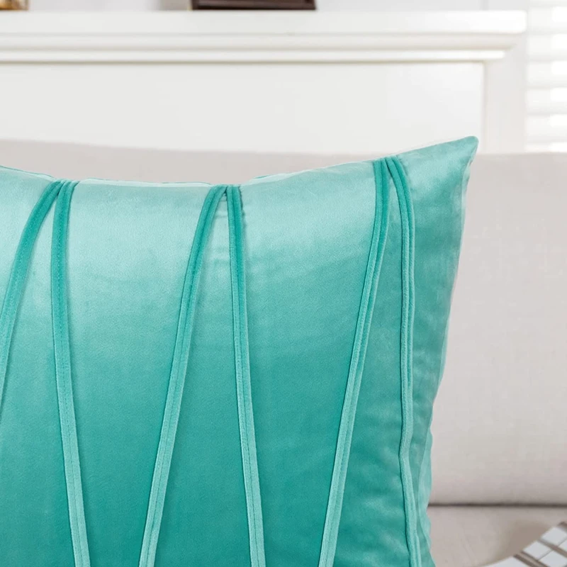 Inyahome Decorative Plush Velvet Throw Pillow Covers Sofa Accent Couch Pillows for Bed Living Room Square Pillow Cases For Couch