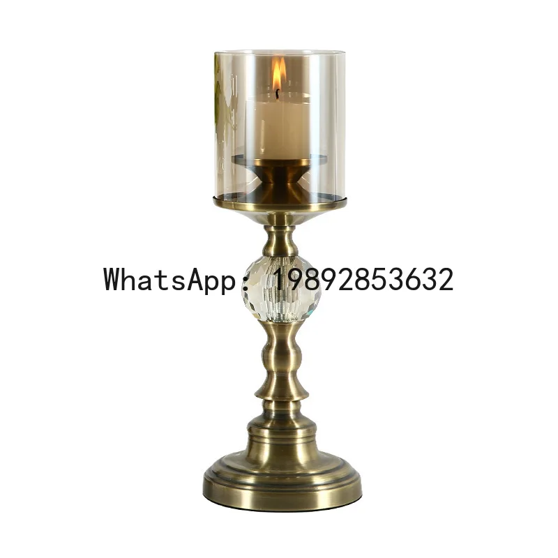 

Zz candlestick ornament light luxury dinner nordic romantic candlelight western food dining table retrofor home candle holder