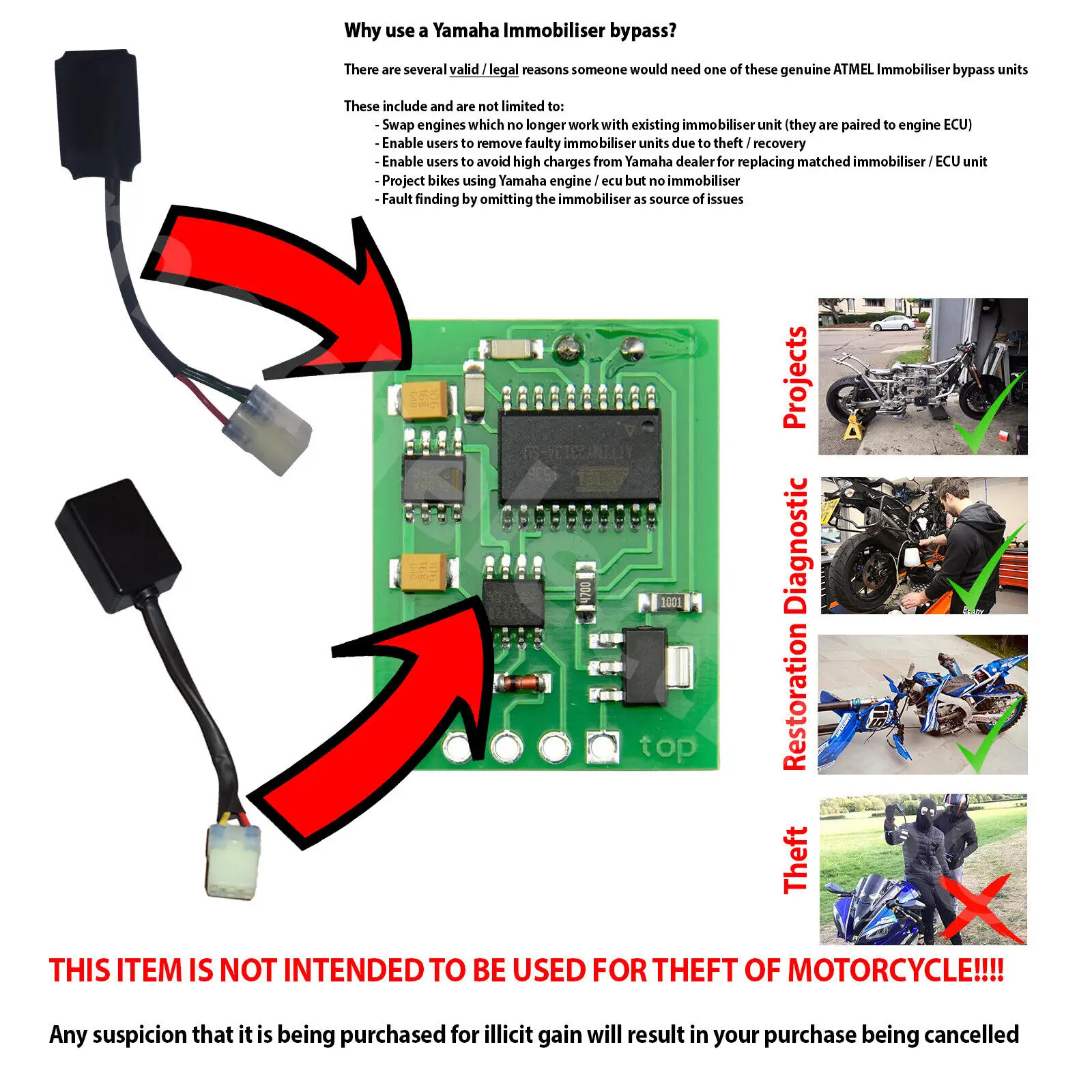 Fit for Yamaha Immobiliser Emulator 2002 - 2021 - MULTI MODEL