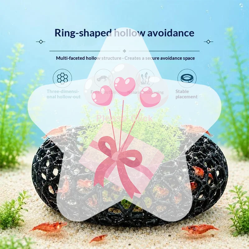 Aquarium Plant Rings - 3D Printed Ring Shaped Aquarium Shrimp