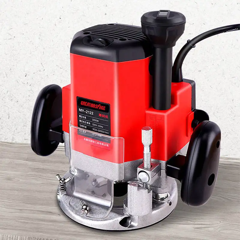 2200W Electric Multifunction Hand Wood Trimmer Woodworking Engraving Machine Slotting Machine