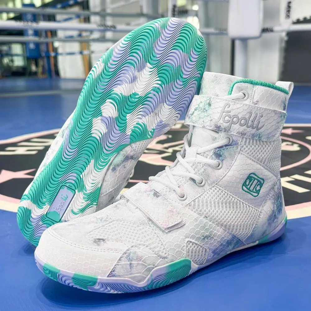 Boxing Shoes Sneakers Athletic Shoes Waterproof Anti-slip Cushioning Shoes Breathable Anti-slip Mesh Booster Shoes