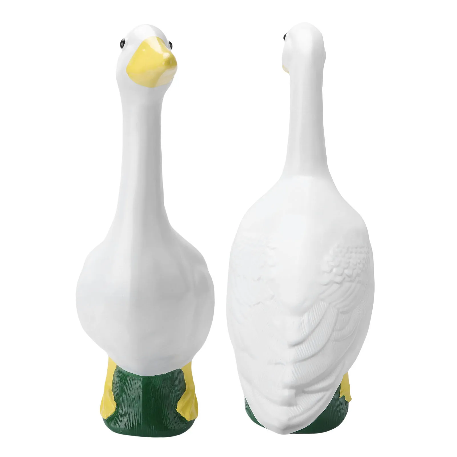 Large White Goose Statue Whimsical Garden Decor Resin Porch Goose Outdoor Indoor Decoration for Yard Patio Home Porch Goose