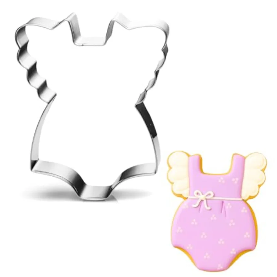 

Резак Ruffle Onesie Ce — 3,7 Ih — Нержавеющая сталь — Можно мыть в посудомоечной машине — Резак Ce для детского душа для детской тематической выпечки и декорации