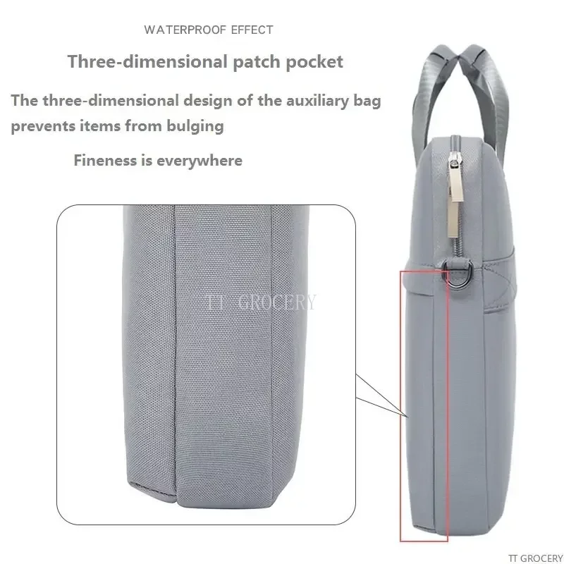 Sac pour ordinateur portable 13.3 14 15.6 pouces, étui pour MacBook Air Pro 13 15 Xiaomi Dell Huawei HP, sac à main d'affaires, porte-documents étanche