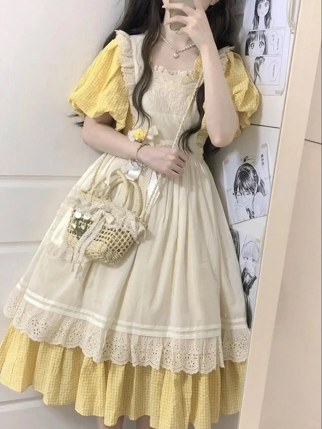 

Ретро Country Sle Lolita Dr, комплект из двух предметов, милый утягивающий Ele, повседневная одежда, мягкий костюм для девочек, винтажная юбка с принтом