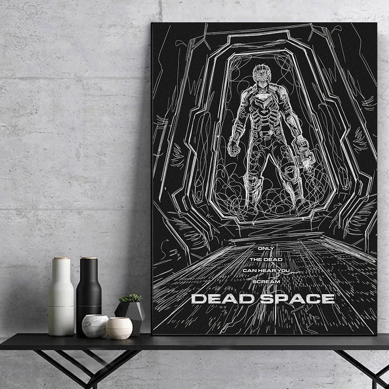 Video Game Dead Space Poster Darkness Style Isaac Clarke Prints Canvas Painting Dead Space Wall Art Pictures Home Room Decor