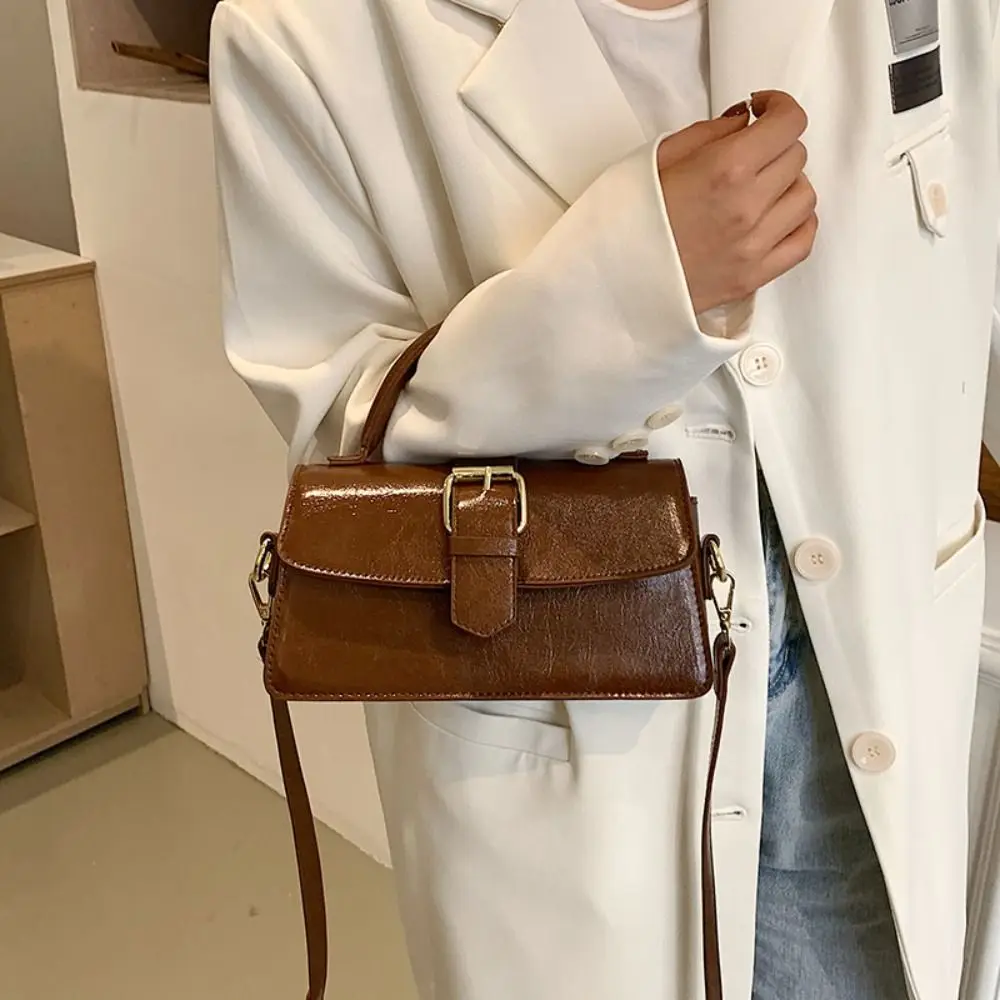

Casual Handbag Korean PU Crossbody Bag Square Solid Color Korean Underarm Bag Versatile Large Capacity Women Shoulder Bag Women